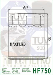 HifloFiltro Premium Oil Filter - HF750