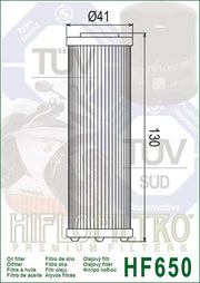 Hiflofiltro Premium Oil Filter - HF650