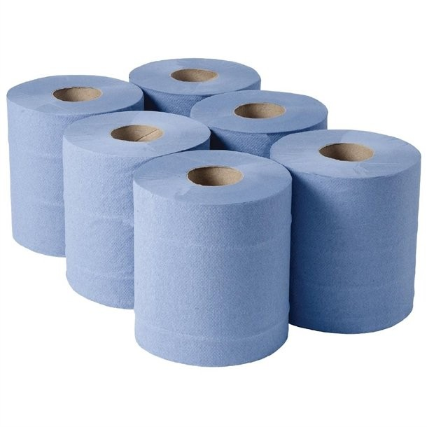 BLUE ROLL CENTREFEED 2 PLY - BOX OF 6