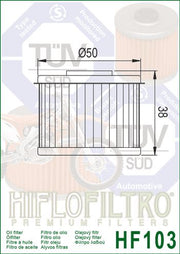 Hiflofiltro Premium Oil Filter - HF103