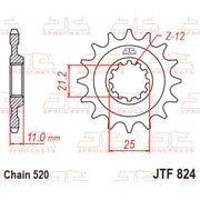 JT Sprockets Front Sprocket - JTF824.17 - 520 Pitch