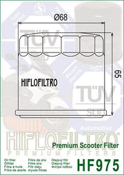 Hiflofiltro Premium Oil Filter - HF975