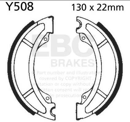 EBC Brakes, Brake shoe - Y508