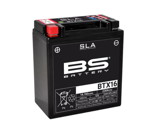 BS Battery Factory charged - BS-BTX16 SLA - thebikeguys