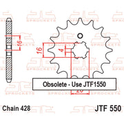 JT Sprockets Front Sprocket - JTF550.16 - 428 Pitch