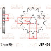JT Sprockets Front Sprocket - JTF424.17 - 530 Pitch