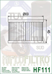 Hiflofiltro Premium Oil Filter - HF111