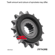 JT Sprockets Rubber Cushioned Front Sprocket - JTF743.15RB - 530 Pitch