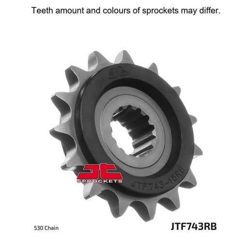 JT Sprockets Rubber Cushioned Front Sprocket - JTF743.15RB - 530 Pitch