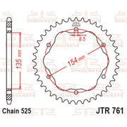 JT Sprocket Rear Sprocket - JTR761.39
