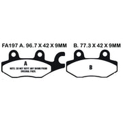 EBC Brakes Motorcycles Organic Brake Pad -  FA197