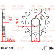 JT Sprockets Front Sprocket - JTF884.21 - 530 Pitch
