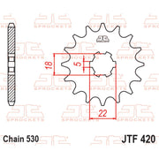 JT Sprockets Front Sprocket - JTF420.15 - 530 Pitch