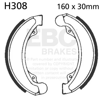 EBC Brakes, Brake shoe - H308