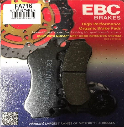 EBC Brakes Motorcycles Organic Brake Pad -  FA716
