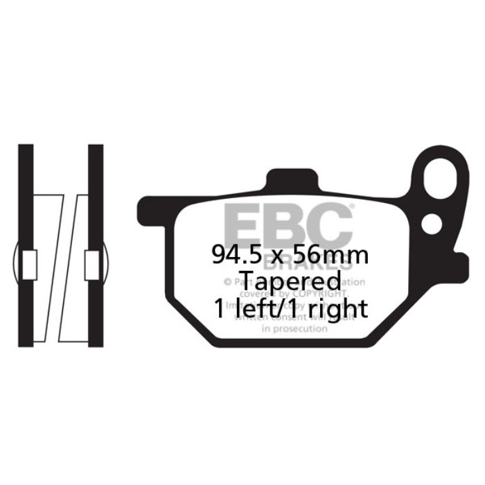 EBC Brakes Off Road Motorcycles Semi-Sintered Brake Pad - FA061V