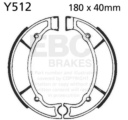 EBC Brakes, Brake shoe - Y512