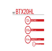 BS Battery Factory charged - BS-BTX20HL SLA - thebikeguys