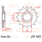 JT Sprockets Front Sprocket - JTF1577.15 - 520 Pitch