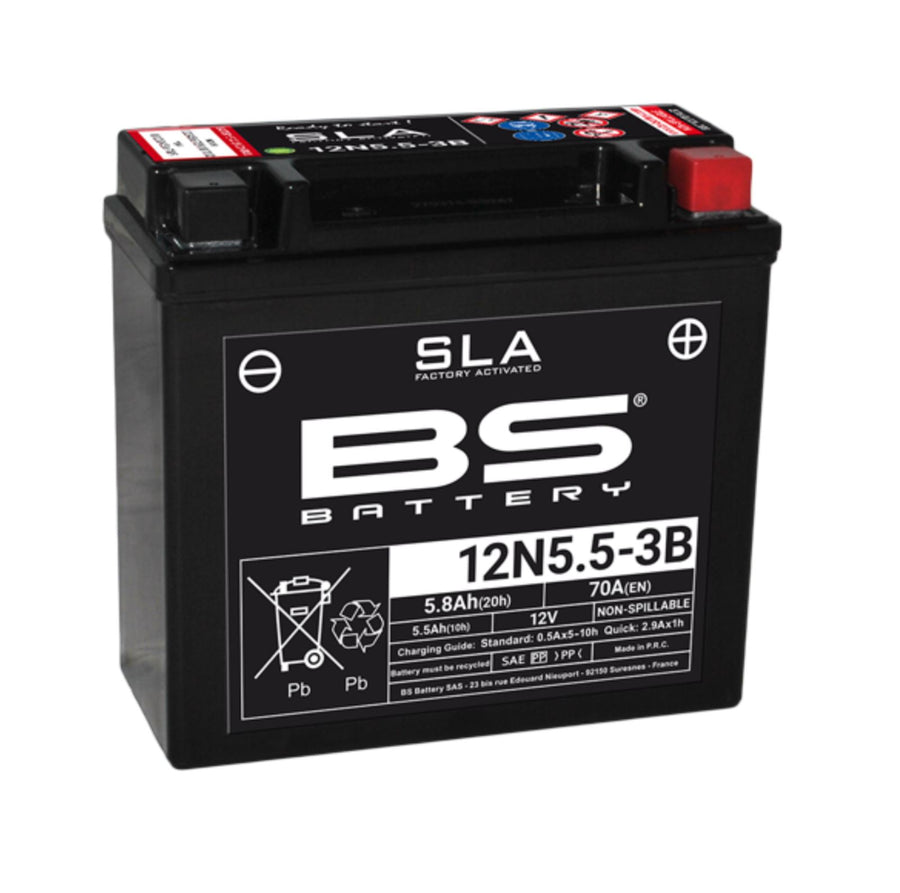 BS Battery Factory charged - BS-12N5.5-3B SLA