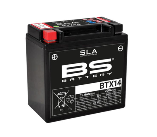 BS Battery Factory charged - BS-BTX14L SLA - thebikeguys