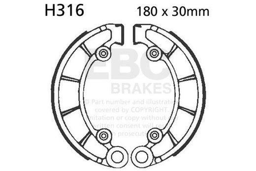 EBC Brakes, Brake shoe - H316