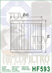 Hiflo Filtro Oil filter - HF593