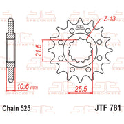 JT Sprockets Front Sprocket - JTF781.14 - 525 Pitch