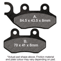 EBC Brakes Off Road Motorcycles Semi-Sintered Brake Pad - FA264V