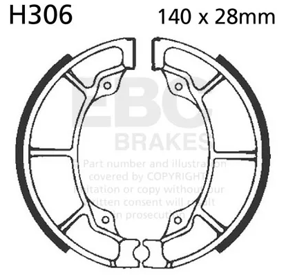 EBC Brakes, Brake shoe - H306