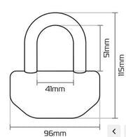 Oxford Boss 12.7mm Disc Lock Yellow