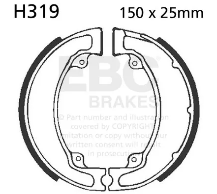 EBC Brakes, Brake shoe - H319