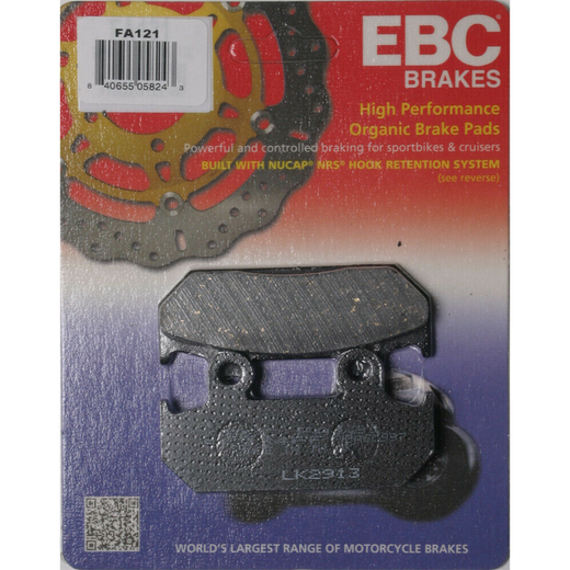 EBC Brakes Motorcycles Organic Brake Pad -  FA121