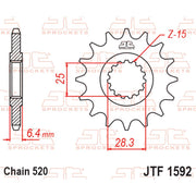 JT Sprockets Front Sprocket - JTF1592.14 - 520 Pitch
