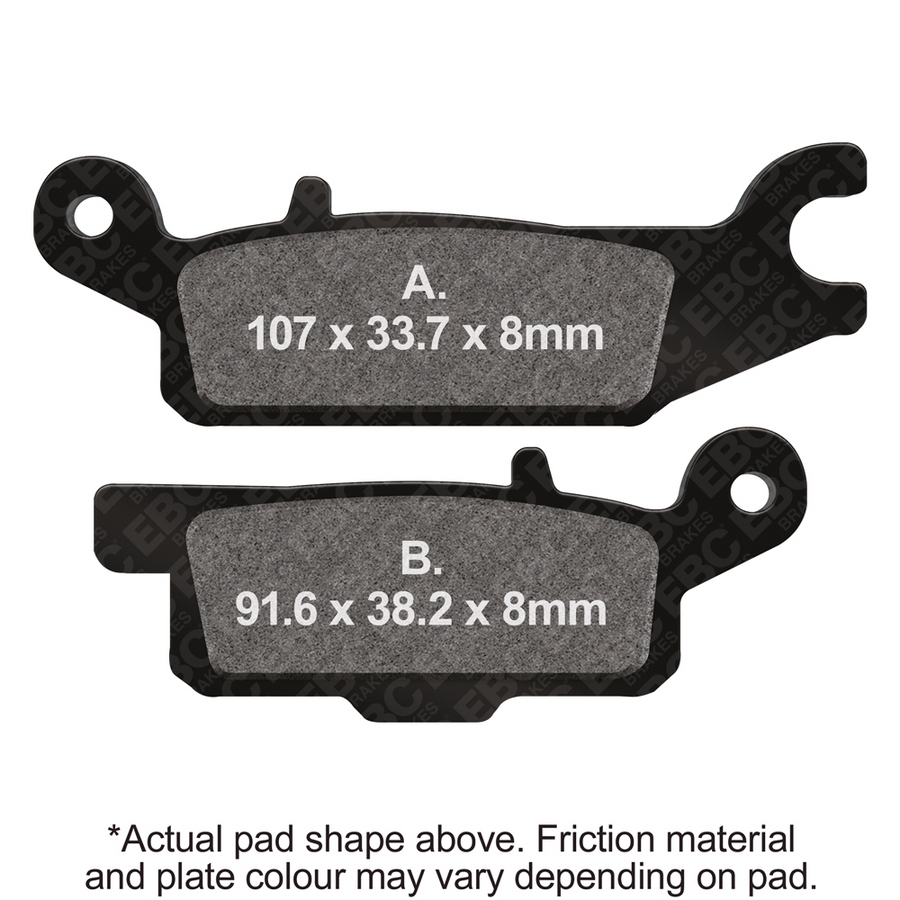 EBC Brakes Off Road Motorcycles TT Hybrid Carbon Brake Pad - FA443TT