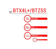 BS Battery Factory charged - BS-BTX4L SLA