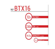 BS Battery Factory charged - BS-BTX16 SLA - thebikeguys
