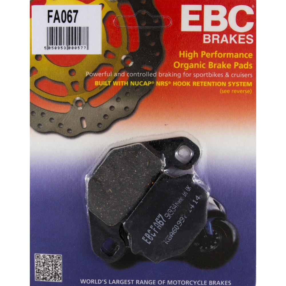 EBC Brakes Motorcycles Organic Brake Pad -  FA067