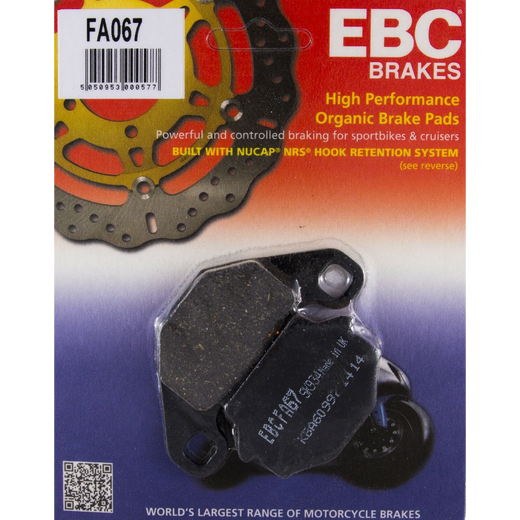 EBC Brakes Motorcycles Organic Brake Pad -  FA067