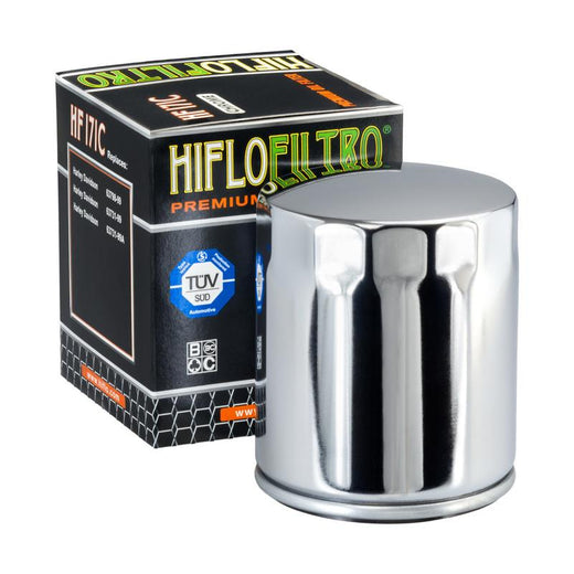 HifloFiltro Premium Oil Filter - HF171C - Chrome