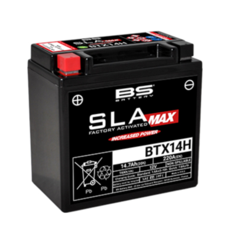 BS Battery Factory charged - BS-BTX14H SLA MAX - thebikeguys