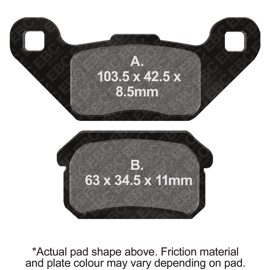 EBC Brakes Off Road Motorcycles TT Hybrid Carbon Brake Pad - FA431TT