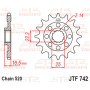 JT Sprockets Front Sprocket - JTF742.14 - 520 Pitch
