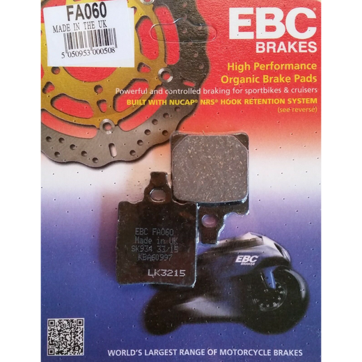 EBC Brakes Motorcycles Organic Brake Pad -  FA060