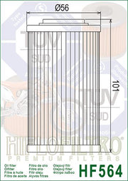 Hiflofiltro Premium Oil Filter - HF564