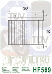 Hiflofiltro Premium Oil Filter - HF569