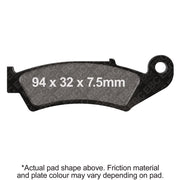 EBC Brakes Off Road Motorcycles TT Hybrid Carbon Brake Pad - FA125TT