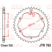 JT Sprocket Rear Sprocket - JTR763.40