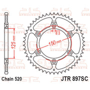 JT Sprocket Self Cleaning Lightweight Rear Sprocket - JTR897.49SC - 520 Pitch