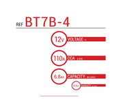 BS Battery Factory charged - BS-BT7B-4 SLA